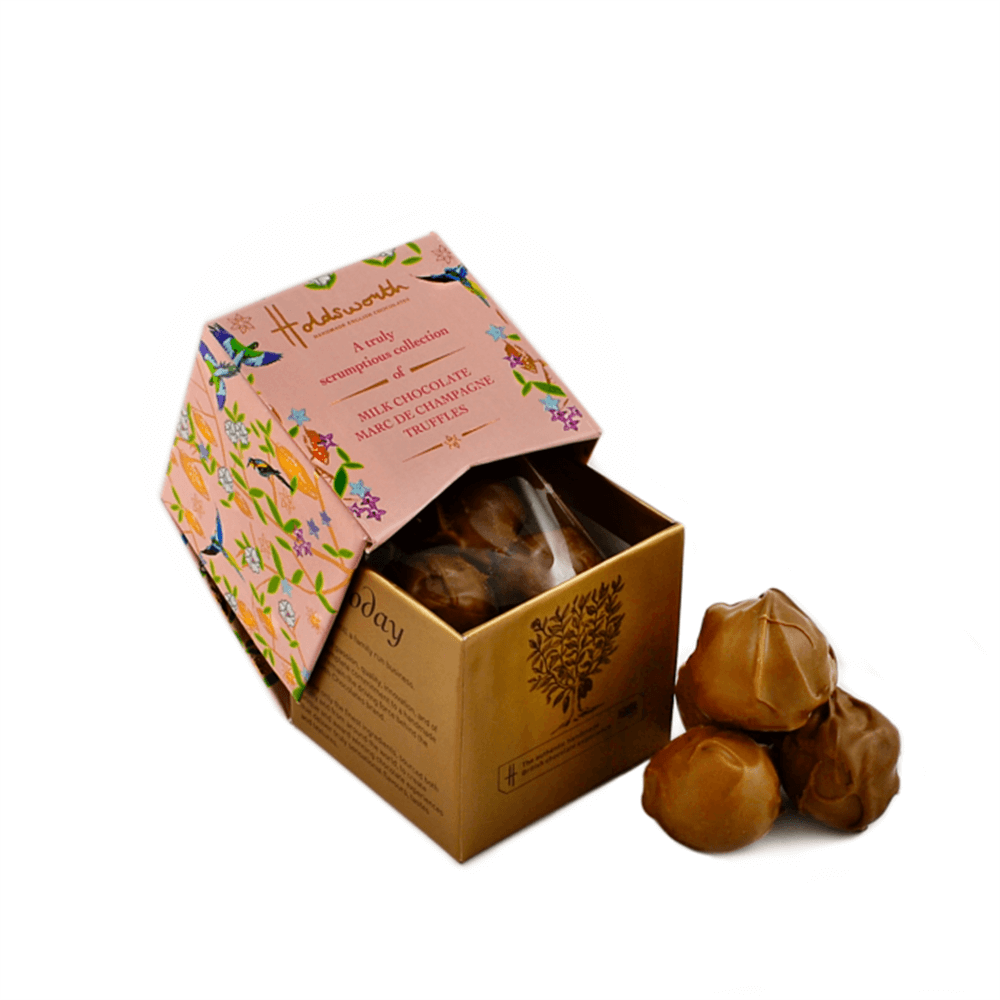 Holdsworth A Petite Box of Milk Chocolate Marc de Champagne Truffles 65g